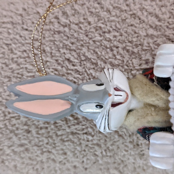 Bugs Bunny Ornament RARE 1998 Wearing Nighahirt Warner Bros Vintage Looney Tunes - Picture 7 of 8
